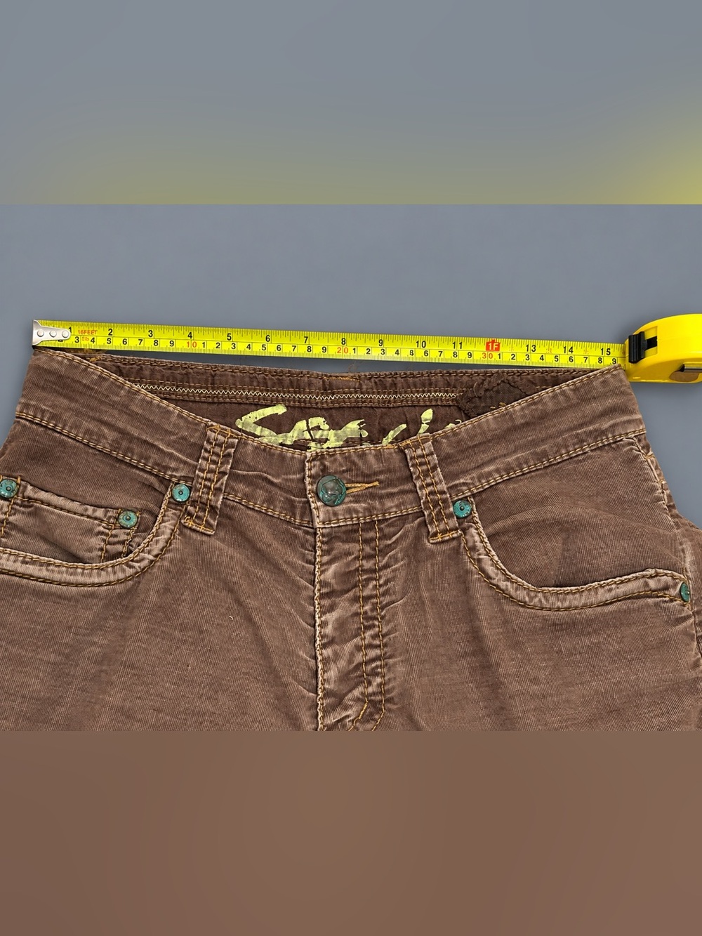 Stitch's Brown Bootcut Men's Jeans - Picture 6 of 6